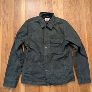 Taylor Stitch Striped Waxed Trucker Jacket